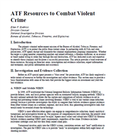 Image for ATF Resources to Combat Violent Crime