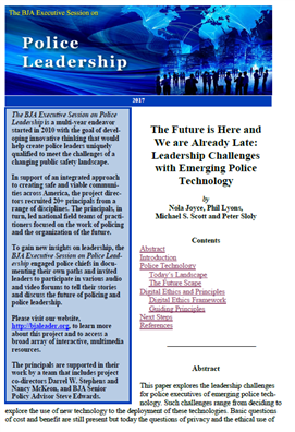 Image for The Future is Here and We are Already Late: Leadership Challenges with Emerging Police Technology