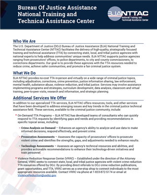 Image for BJA National Training and Technical Assistance Center (NTTAC)