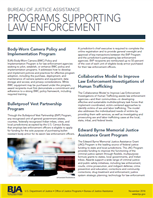 Image for BJA's Programs Supporting Law Enforcement