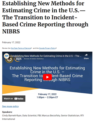 Image for Establishing New Methods for Estimating Crime in the U.S.—The Transition to Incident-Based Crime Reporting through NIBRS