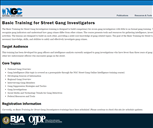 Image for Basic Training for Street Gang Investigators - National Gang Center (NGC) 