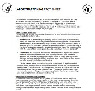 Image for HHS Administration for Children & Families: Labor Trafficking Fact Sheet