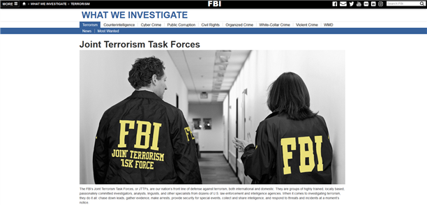 FBI Joint Terrorism Task Forces - PSP Clearinghouse