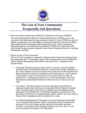 Image for The Law & Your Community:  Frequently Asked Questions