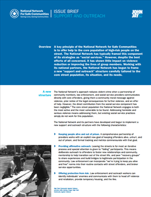Image for National Network for Safe Communities Issue Brief:  Support and Outreach