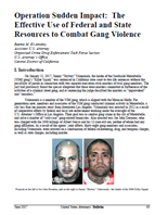 Image for Operation Sudden Impact: The Effective Use of Federal and State Resources to Combat Gang Violence