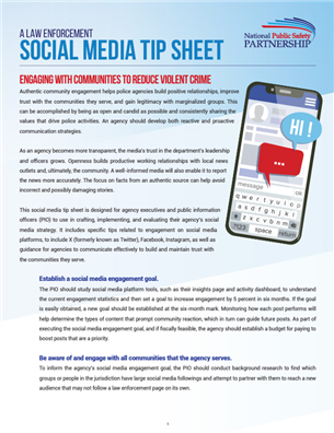 A Law Enforcement Social Media Tip Sheet - PSP Clearinghouse