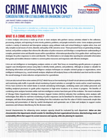 Image for PSP Research Brief: Crime Analysis Considerations for Establishing or Enhancing Capacity