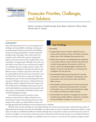Image for Prosecutor Priorities, Challenges, and Solutions