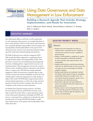 Image for Using Data Governance and Data Management in Law Enforcement