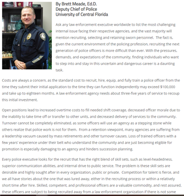 Image for Recruiting, Selecting, and Retaining Law Enforcement Officers