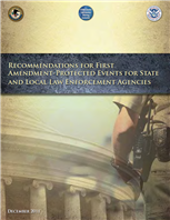 Image for Recommendations for First Amendment-Protected Events for State and Local Law Enforcement Agencies