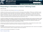 Image for Responding to Intimidation in Human Trafficking Cases