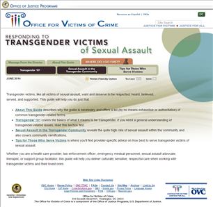 Image for Responding to Transgender Victims of Sexual Assault Guide