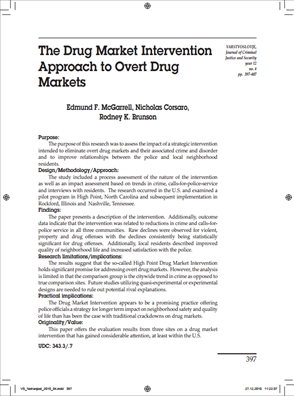 Image for The Drug Market Intervention Approach to Overt Drug Markets