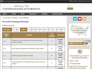 Image for U.S. Attorney Training Courses